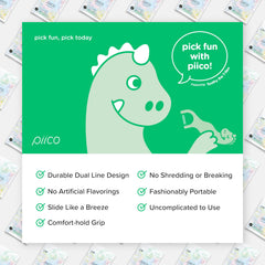 Piico Dino Homebox packaging showing floss picks