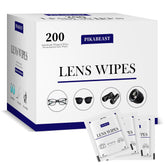 Pikabeast 200-count lens wipes pack for eyeglasses and devices