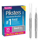 Piksters Interdental Brushes 35-pack Size 0 - close-up with packaging