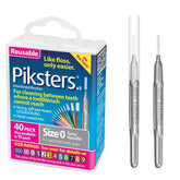 Piksters 40-pack Size 0 interdental brushes for very tight gaps