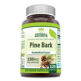Pine Bark Extract supplement - 100 mg per serving with 120 veggie capsules