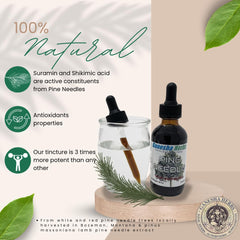 Pine Needle Complex ingredients including pine needles, fennel seeds, star anise, and dandelion