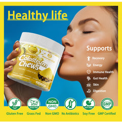 Pineapple-flavored colostrum chews packaging