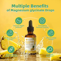 Pineapple flavored magnesium liquid drops