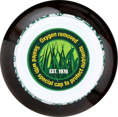 USDA Organic, Non-GMO, Gluten Free icons on bottle