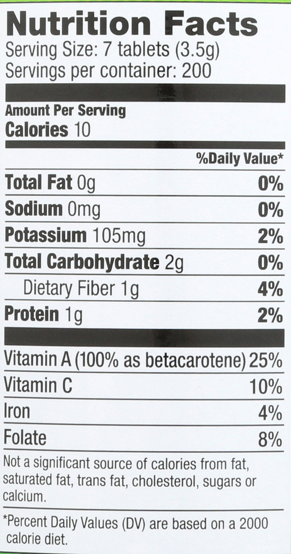 Close-up of individual wheat grass tablets
