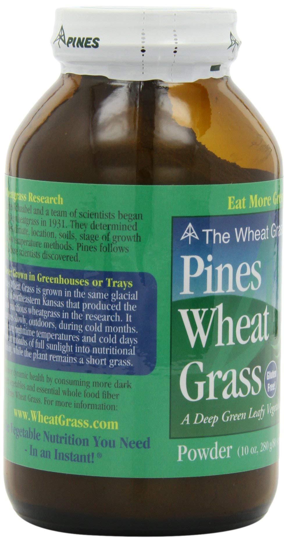Pines Wheat Grass Powder grown outdoors in fields for natural sourcing