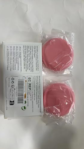 Close-up of pink compact travel retainer case texture