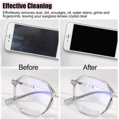 Cloth cleaning a smartphone screen with pink microfiber material
