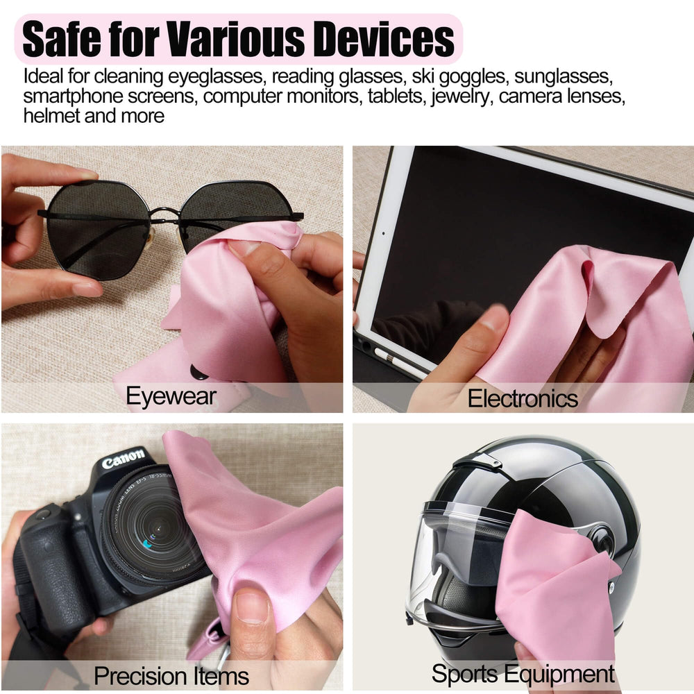 Eyeglass cleaning cloth storage pocket with buttoned flap