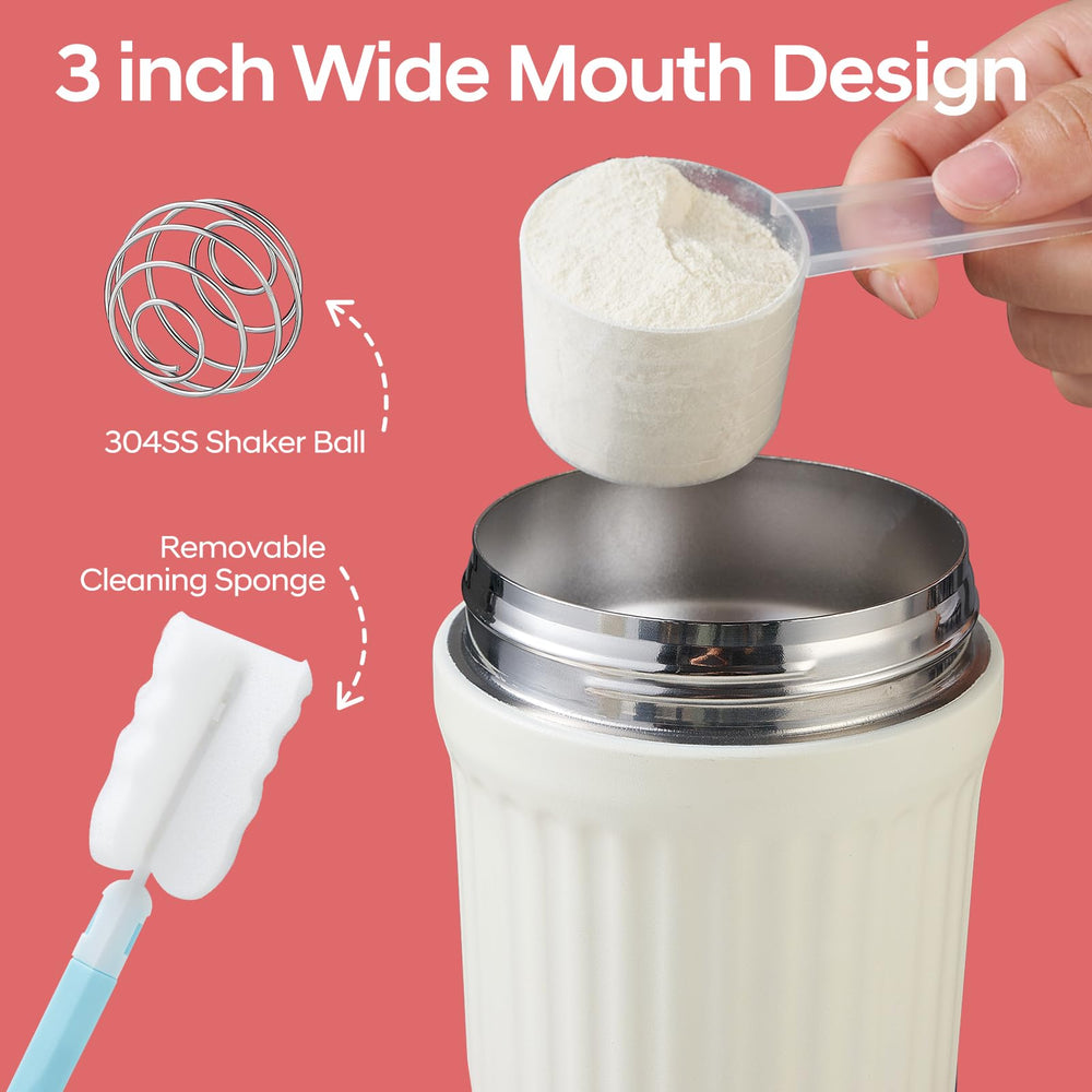 Close-up of leak-proof lid on pink shaker bottle