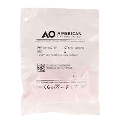Pink 20-stick ligatures by American Orthodontics