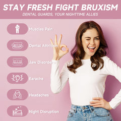 Close-up of moldable pink mouth guard