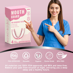 Pink mouth guard with storage case