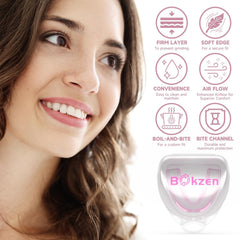 Pink night guard fitted for teeth grinding at night