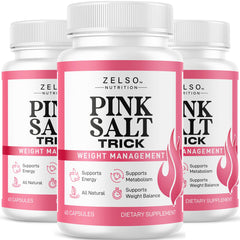 Pink Salt Trick Capsules bottle - three-pack display