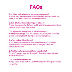 Lifestyle shot of Pink Stork Hormone Balance product