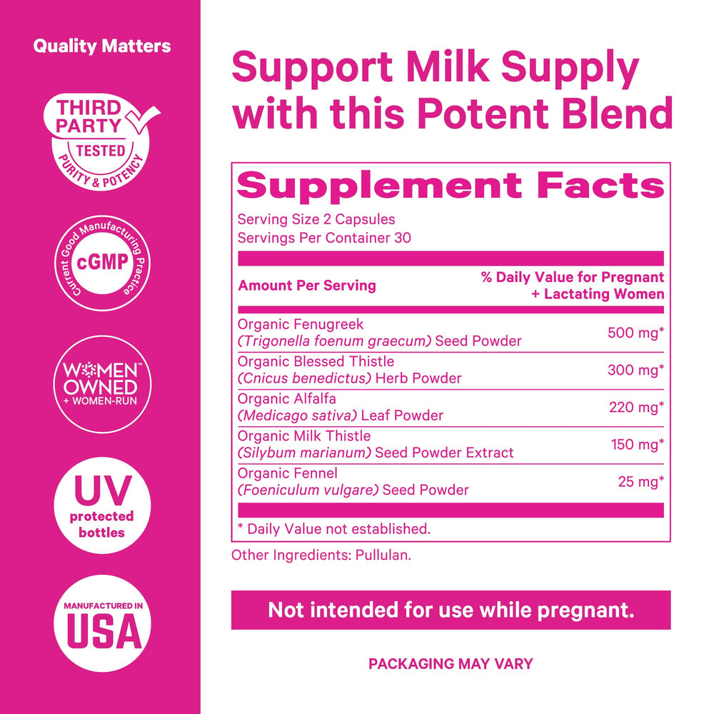 Pink Stork lactation supplement packaging box
