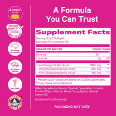 Berry-scented burpless softgels