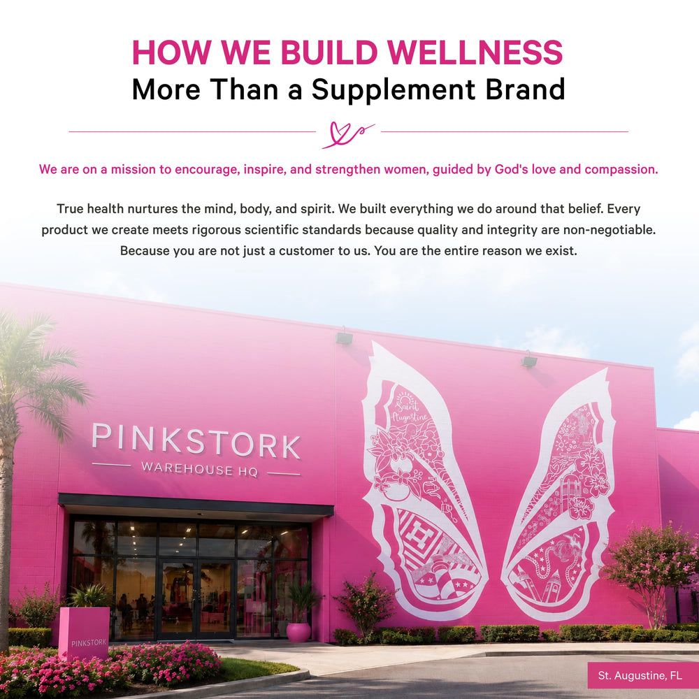 Pink Stork capsules in travel pill case for use on the go