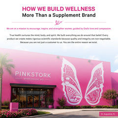 Pink Stork capsules in travel pill case for use on the go