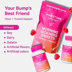 B-complex vitamins including riboflavin and niacin in Pink Stork Prenatal Gummies