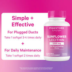 Ingredients list for Pink Stork Sunflower Lecithin 1200 mg
