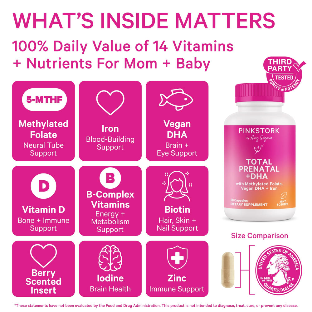 Pink Stork Total Prenatal DHA capsules