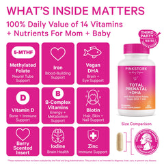 Pink Stork Total Prenatal DHA capsules