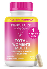 Pink Stork Total Women's Multivitamin bottle - front view