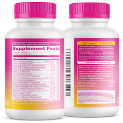 Healthy woman smiling and using Pink Stork multivitamin