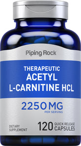 Piping Rock Acetyl L-Carnitine HCL 2250mg bottle - 120 capsules