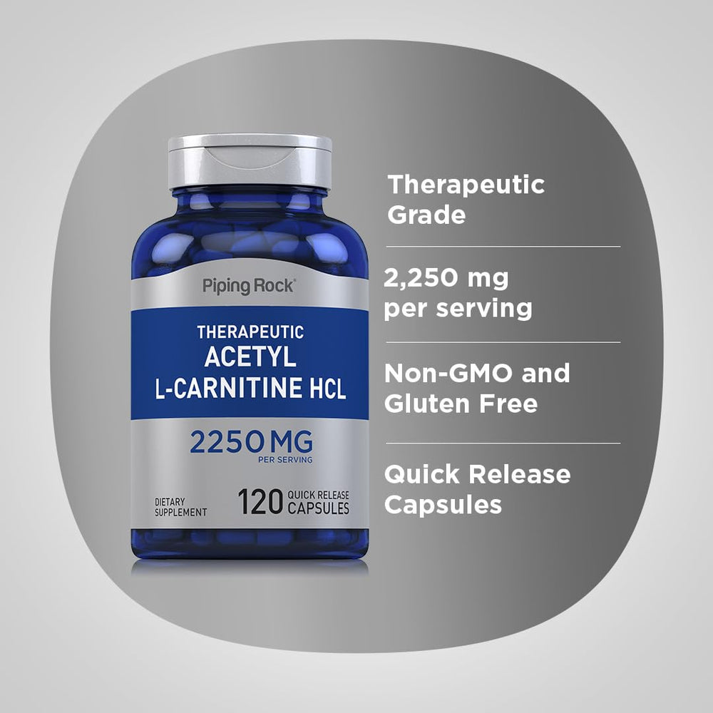 Capsules from Piping Rock Acetyl L-Carnitine HCL bottle