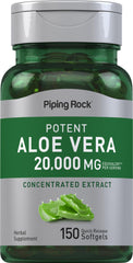 Piping Rock Aloe Vera Capsules 20000mg bottle with 150 softgels