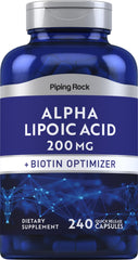 Piping Rock Alpha Lipoic Acid 200mg with Biotin – 240 capsules bottle