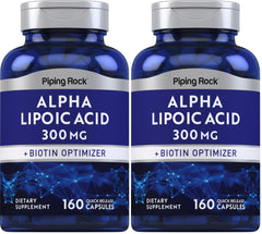 Piping Rock Alpha Lipoic Acid 300mg bottle with 160 capsules