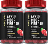 Front view of Piping Rock Apple Cider Vinegar Gummies 70-count (Pack of 2)