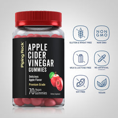 Close-up of the apple-flavored gummies