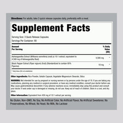 Close-up of bottle label showing 4500mg and 240 capsules