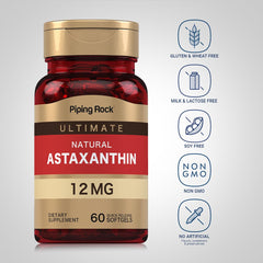 Label for Piping Rock Astaxanthin 12mg softgels