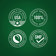 Lab testing and trusted ingredients seal