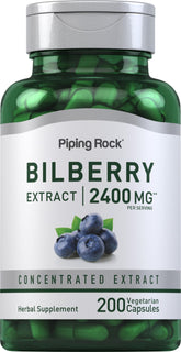Piping Rock Bilberry Extract Capsules bottle with label