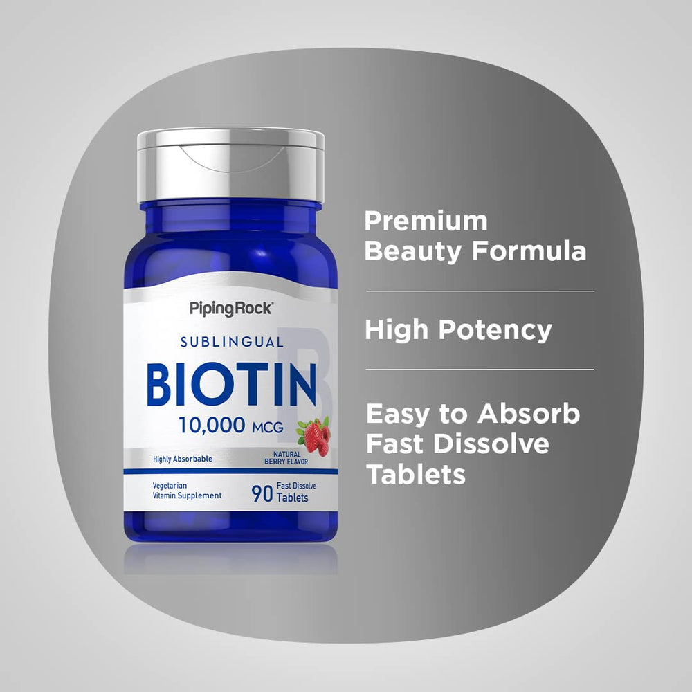 Non-GMO gluten-free biotin supplement label