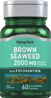 Piping Rock Brown Seaweed Capsules bottle label