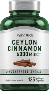 Piping Rock Ceylon Cinnamon Capsules bottle front view