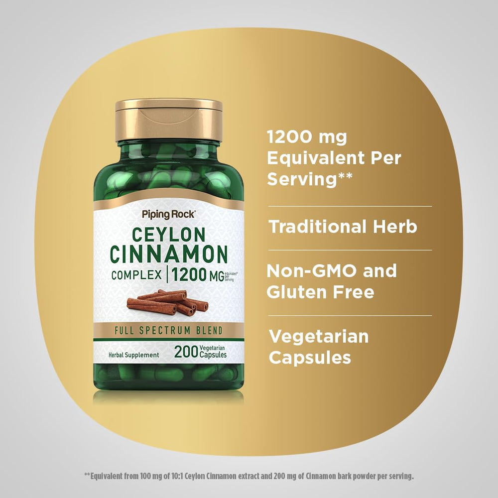 Close-up of ingredients on the cinnamon complex label