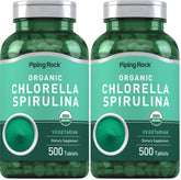 Piping Rock Chlorella Spirulina Organic bottle front view