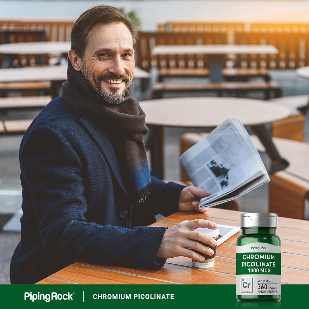 Product label on Piping Rock Chromium Picolinate 1000mcg bottle