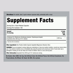 Cordyceps CS-4 bottle label