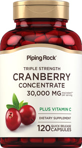 Piping Rock Cranberry Pills bottle label